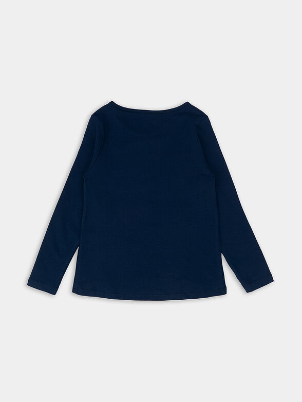 Blouse wih long sleeve and logo print - 2