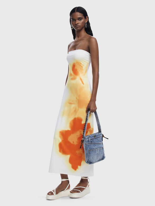 Denim tote bag with accent pockets - 2