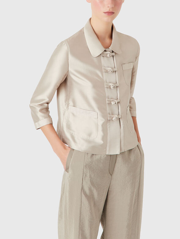 Silk blend jacket  - 0