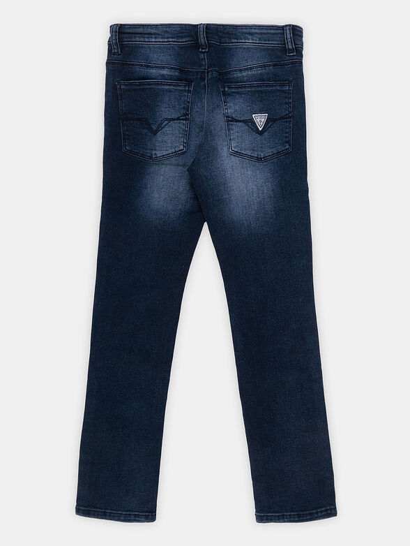 Blue jeans with distressed effect - 2