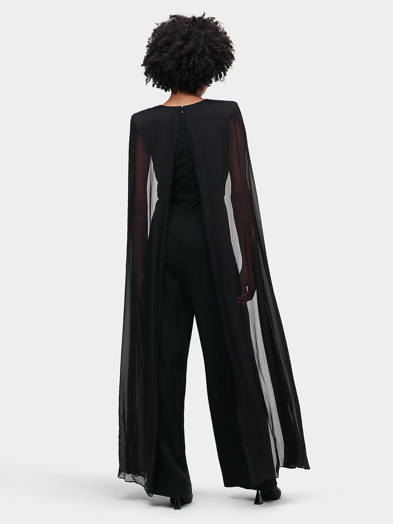 Ralph lauren chiffon cape overlay jumpsuit store