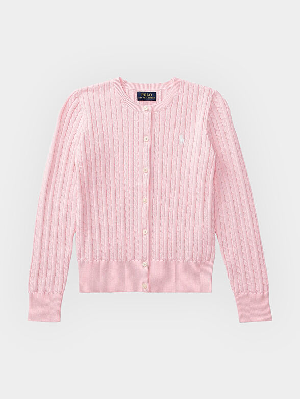 Pink cardigan with buttons - 1