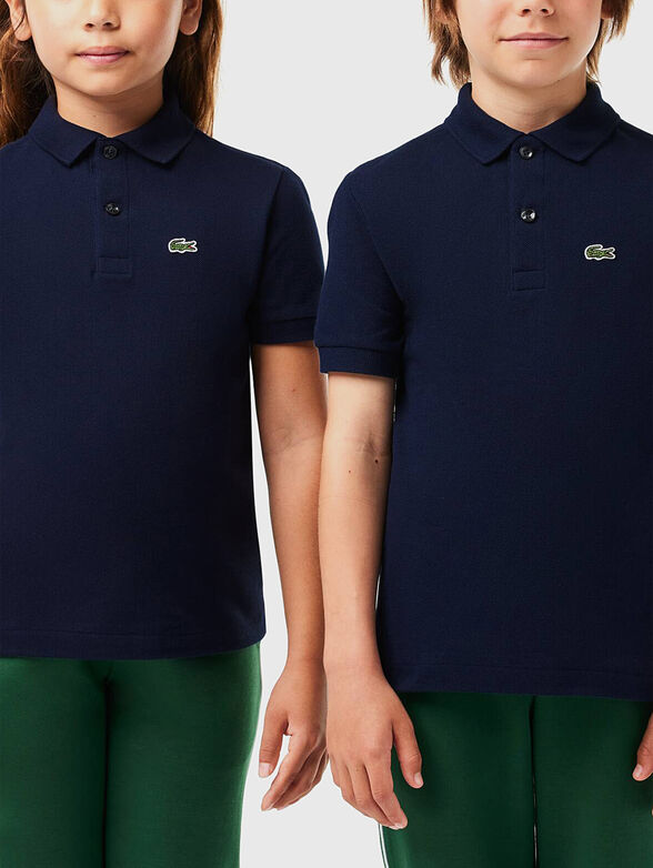 Cotton polo shirt with logo  - 1