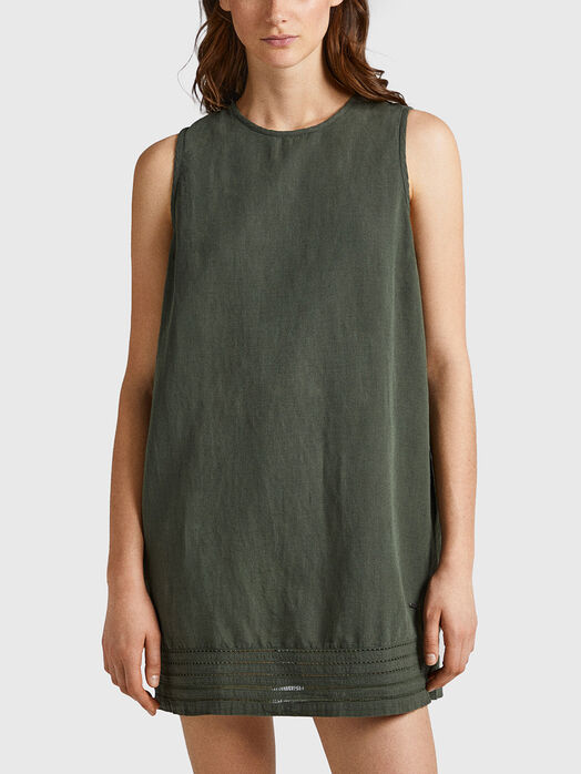 FARAH dress in linen and cotton