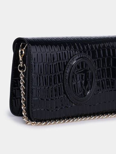 BLOSSOM Black clutch with logo patch - 5