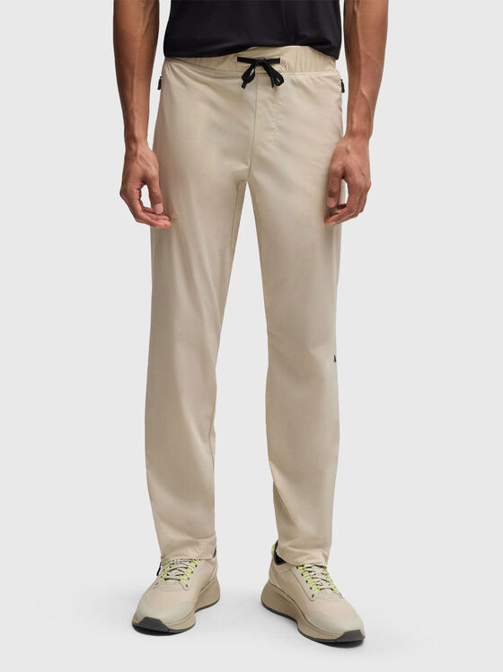 Спортен панталон с акцентен цип и лого - 1