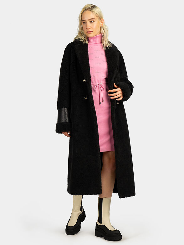 Black knitted turtleneck dress  - 2