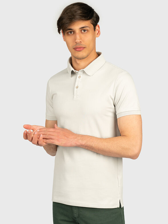 Cotton polo-shirt in grey color - 1