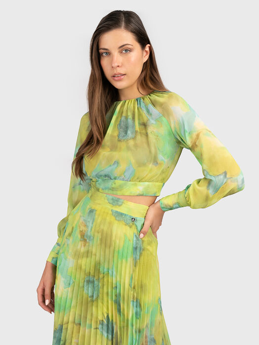 Blouse with abstract print