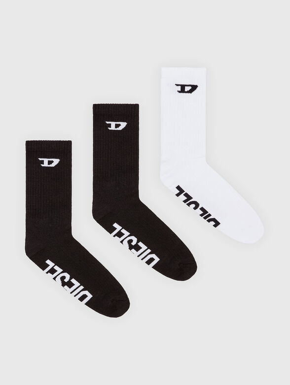 Three pairs of socks with logo accents - 1