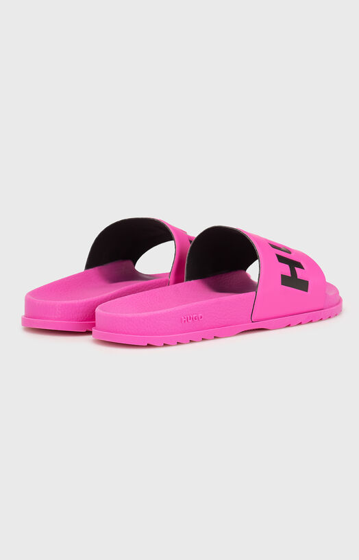 Slide Sandals Pink Hugo Boss Sliders Hugo Boss Raspberry Slides