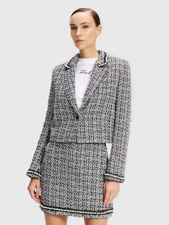 Boucle jacket with pearls - 1