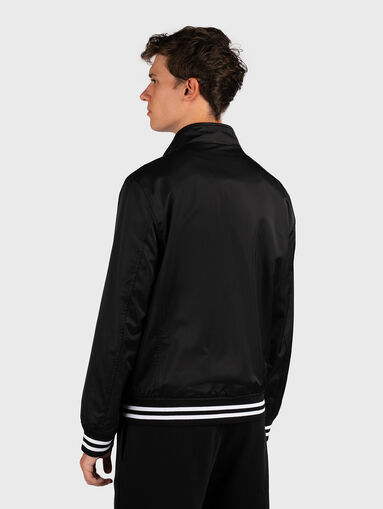 Black jacket with zip and logo patch - 3