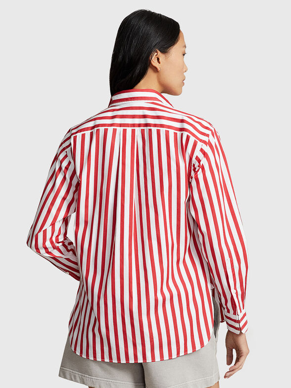 Cotton shirt with striped pattern - 3