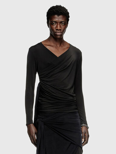 T-CRISSY-PLAIN unisex long sleeve blouse - 4