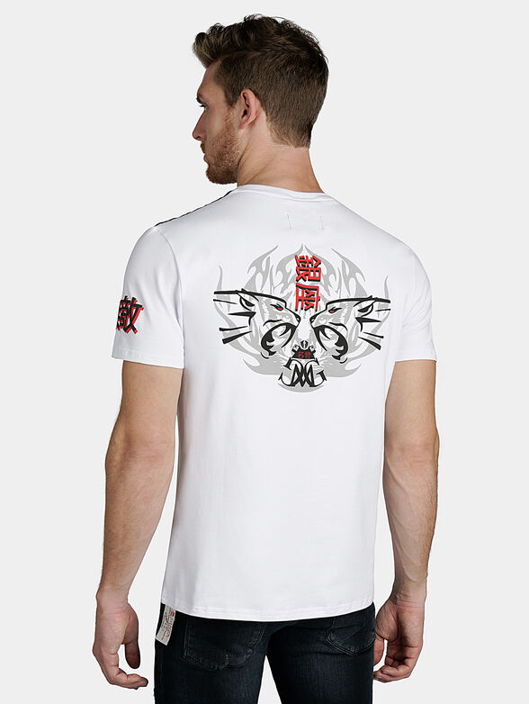 White T-shirt with prints and letterings - 5