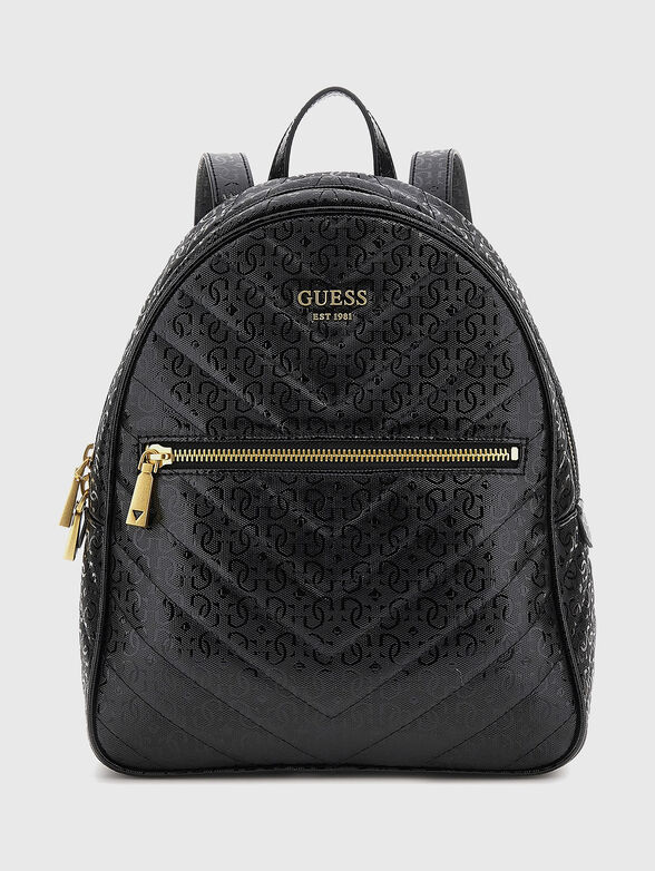 VIKKY quilted effect backpack in black - 1
