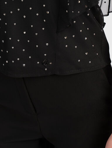 FELISA blouse with tulle and shiny applications - 4