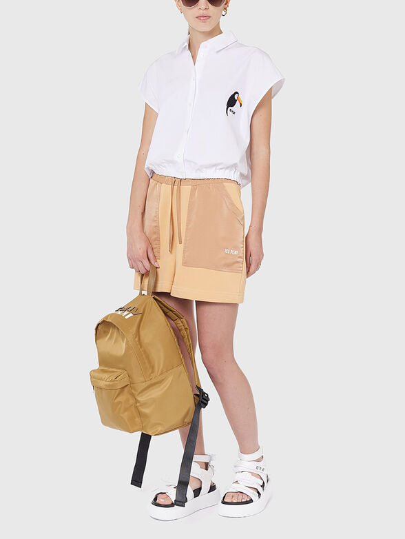 Cropped shirt with logo detail  - 1