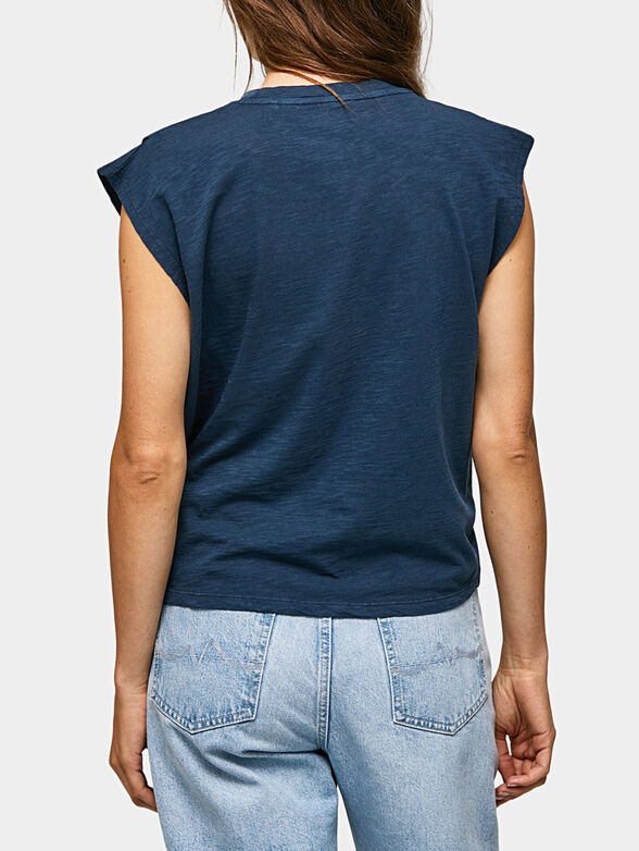 Blue top MORGANA with glittering appliqués - 3