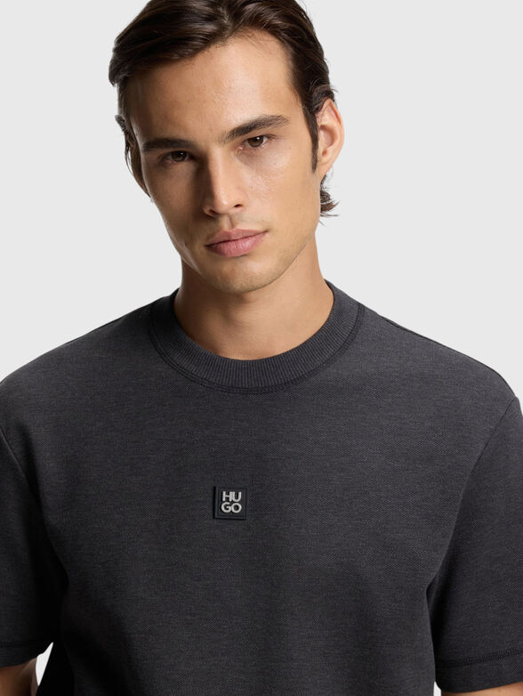 Cotton-blend T-shirt with logo detail - 4