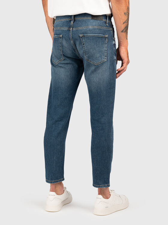 Сини дънки ARGON с избелен ефект - 2