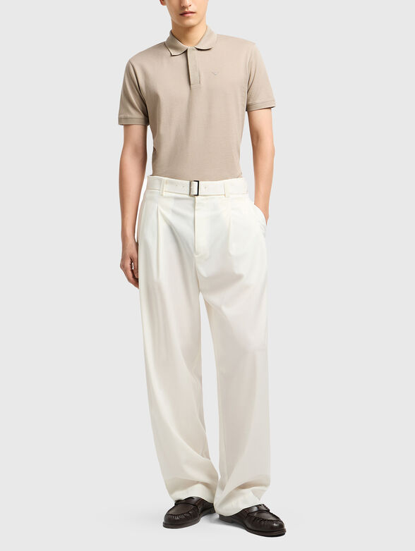 Cotton polo shirt with logo - 1
