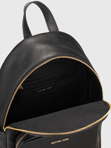 Leather  backpack with gold details - 5