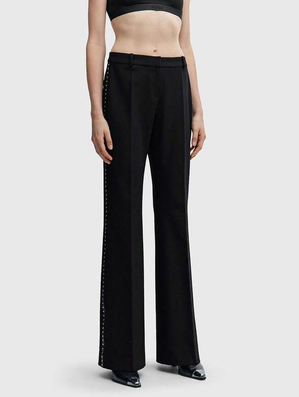 HAZAL black trousers with edge - 0