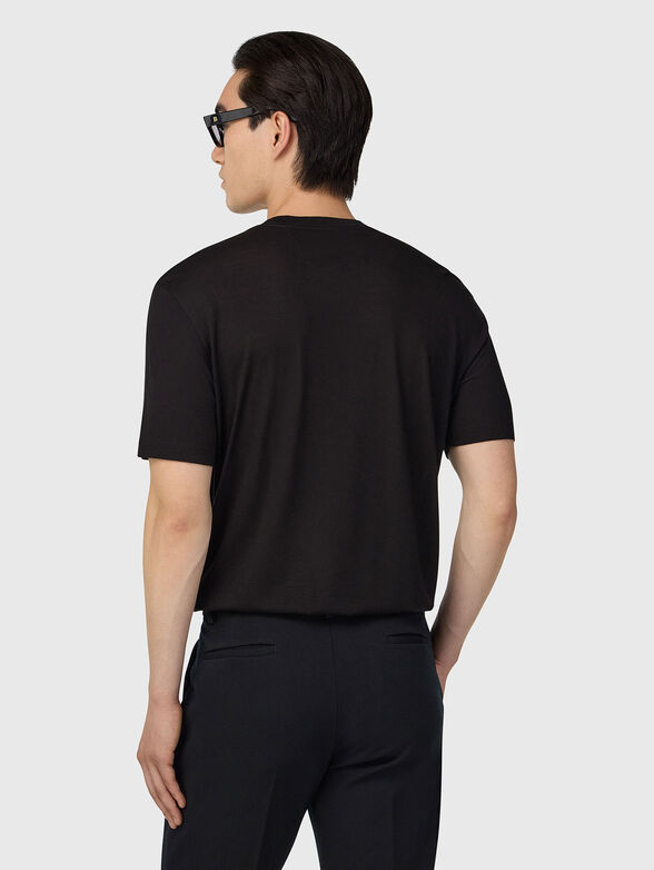 Black wool blend T-shirt - 3
