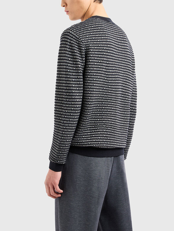 Wool sweater with monogram logo - 3