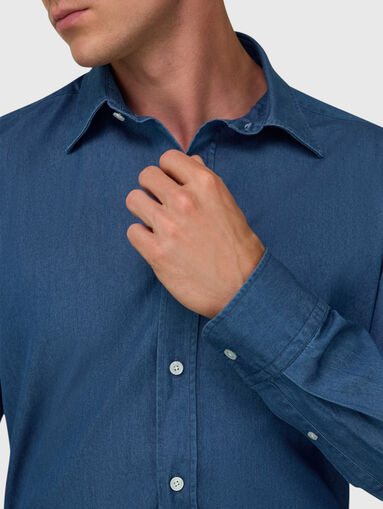 Cotton denim shirt - 5
