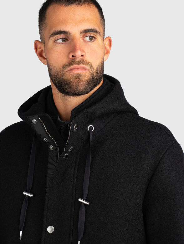 Woolen jacket with hood - 4