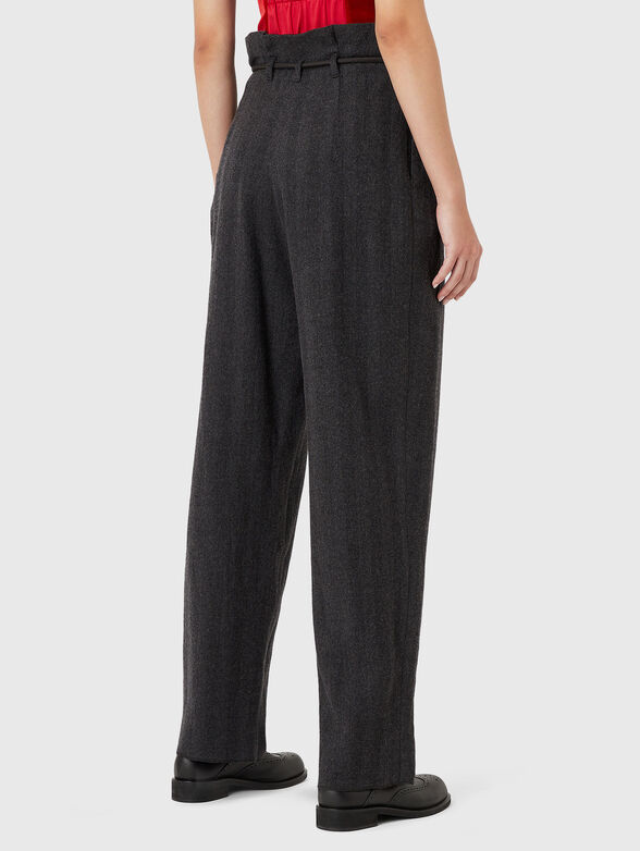 High-waisted wool trousers - 2