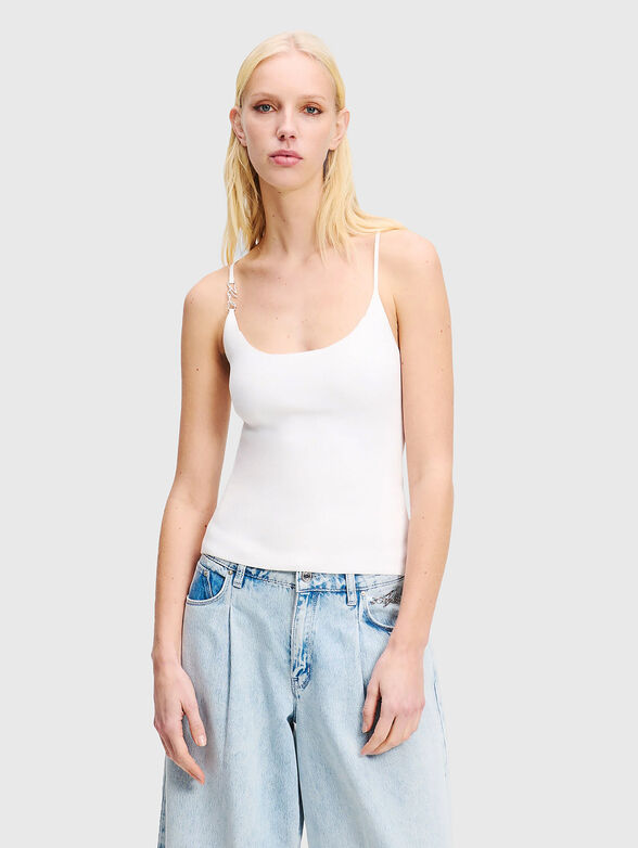 Knitted top with silver charm - 1