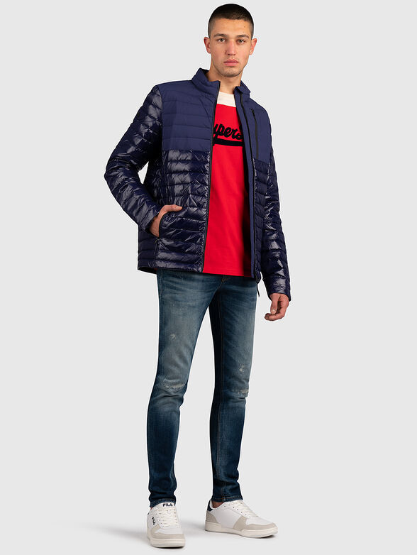 Padded jacket in blue color - 4