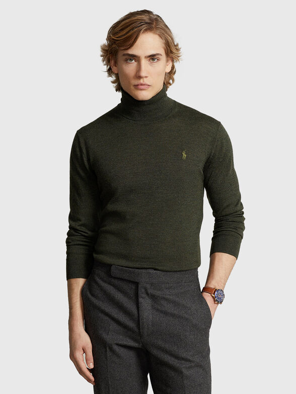 High-neck wool sweater - 1