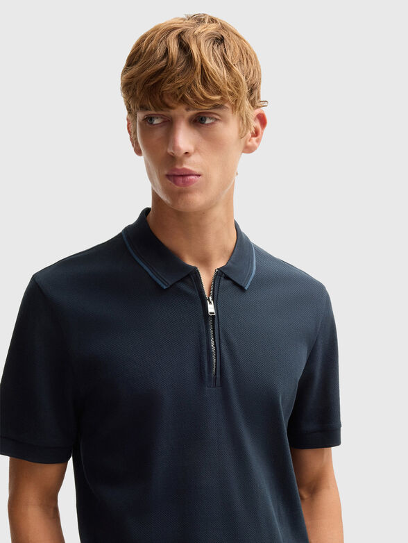 PARAS structured-cotton polo shirt with zip - 4