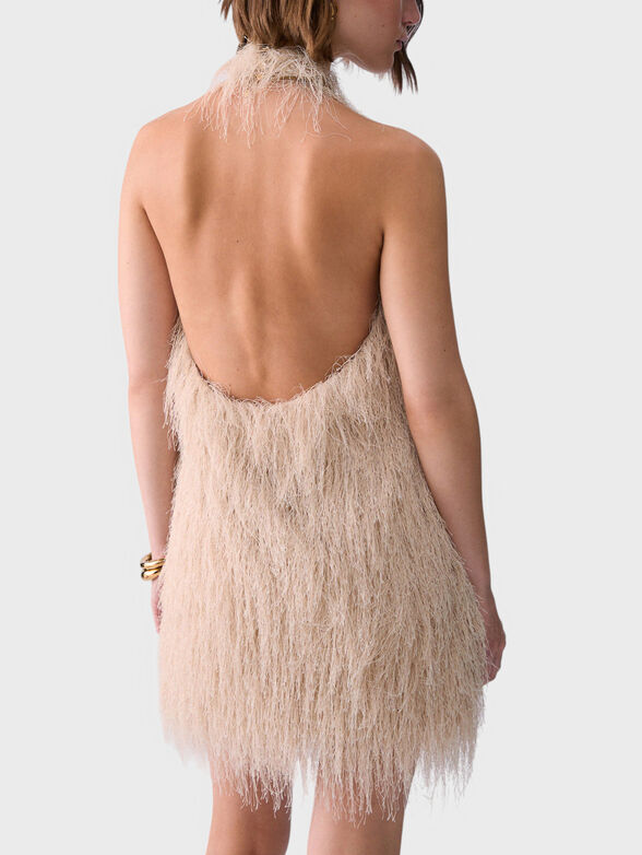 Mini dress with an open back and a soft texture - 3