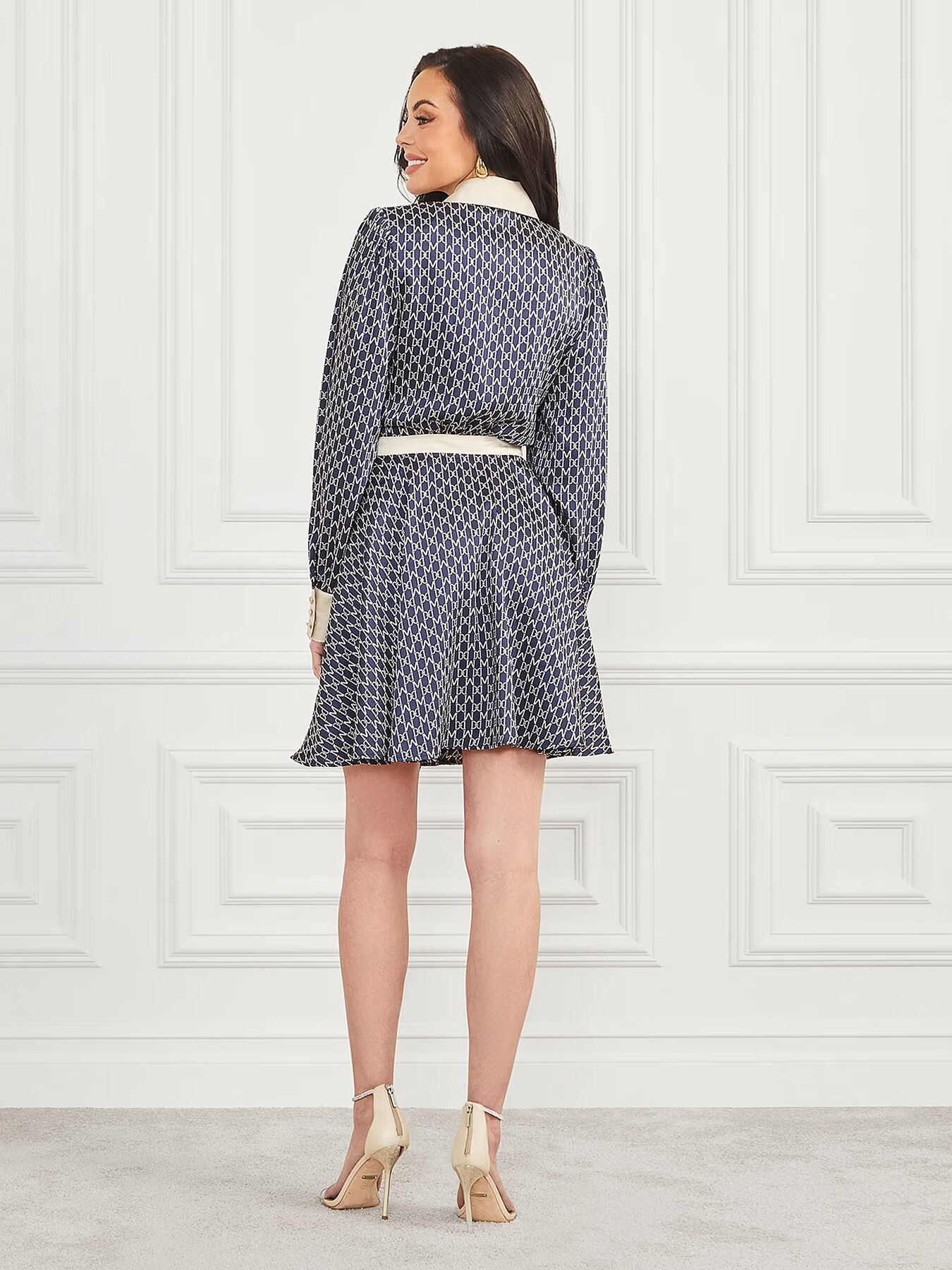 パーティードレス Monogram Jacquard Wool Blend Minidress Logo Jacquard Tank Dress | Michael Kors [US]