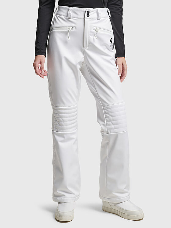 Бял ски панталон SOFTSHELL SLALOM  - 1