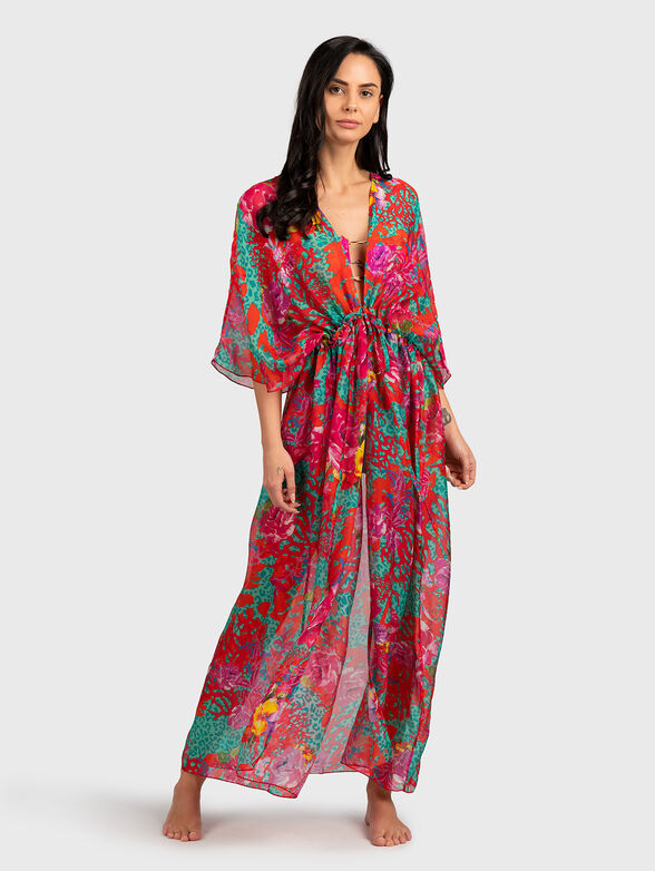 ERYN beach kimono with floral print - 1