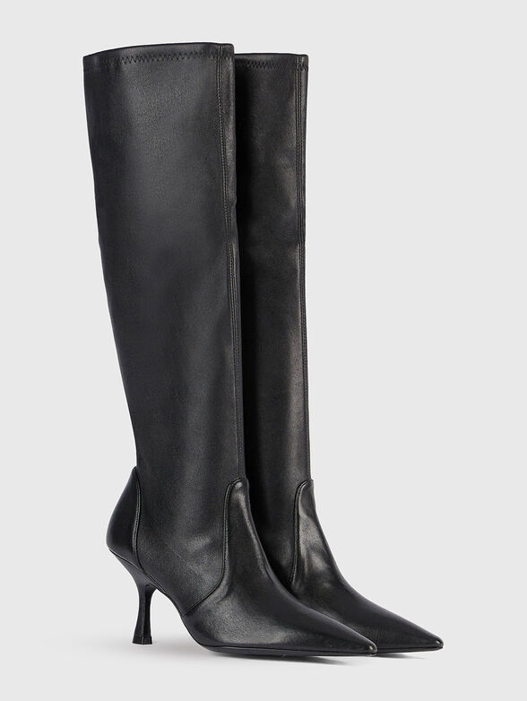 NAOMI 75 leather boots with heels - 2