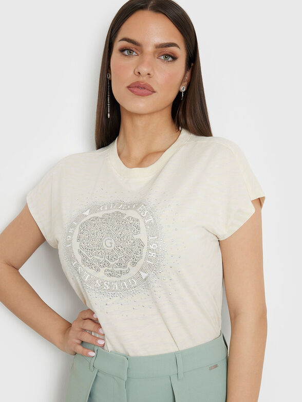 ZEBRA rhinestones T-shirt - 4