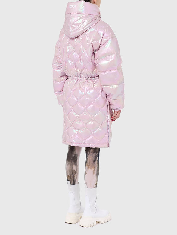 Shiny pink down jacket  - 2