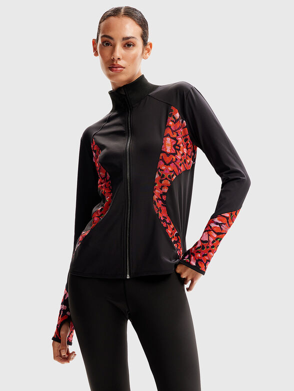 Sport sweatshirt with zip  - 1