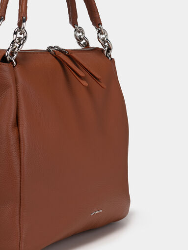 Black bag with Saffiano effect and metal logo - 5