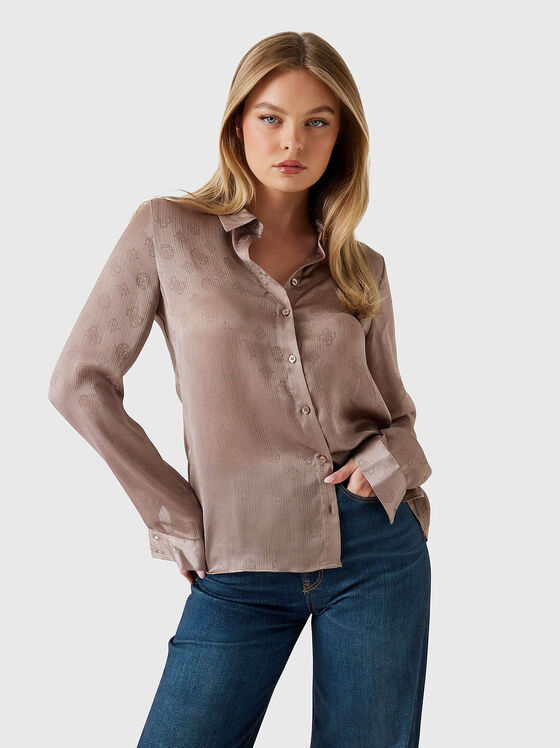 MARTHE shirt with accent logo print - 1