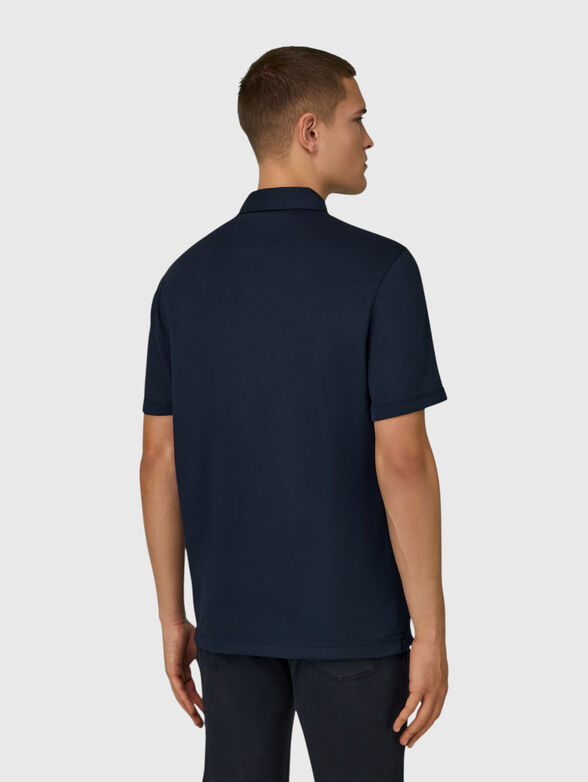 Dark blue short-sleeved polo shirt - 2
