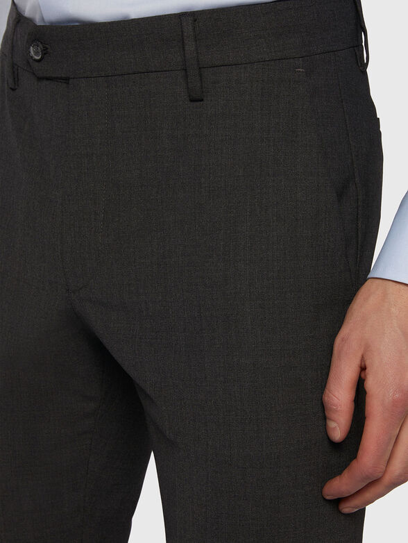Gray wool blend pants - 3